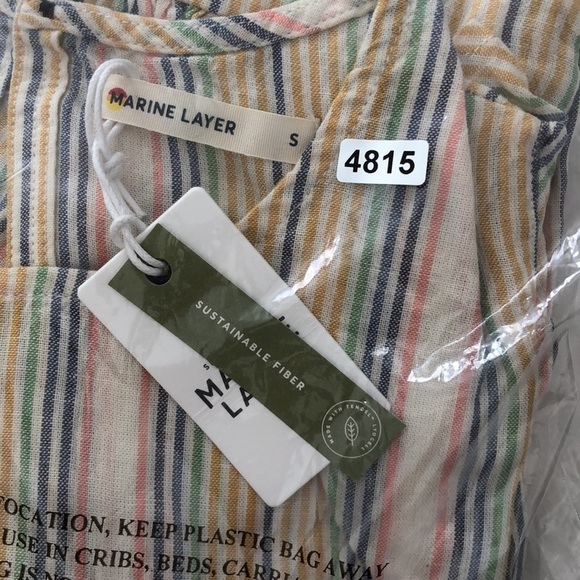 Marine Layer Laney Mini Dress Beachy Stripe  NWT S - Picture 7 of 7